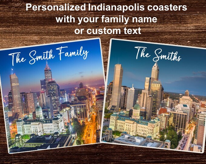 Personalized Indianapolis Coasters, Custom Indianapolis Coasters, Indianapolis Coasters Personalized, Indianapolis Photo Coasters