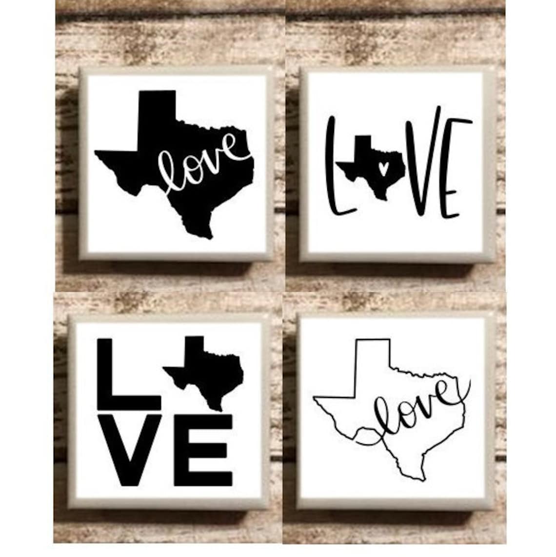4 Texas Texas Set Texas Fridge Etsy