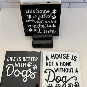 Dog Coasters, Dog Coaster Gift, Dog Mom Coasters, Dog Lover Gift, Dog Lover Coasters