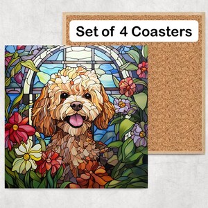 Cavapoo Coasters, Cavapoo Coaster Set, Cavapoo Coaster Gift, Cavapoo Owner Gift, Cavapoo Drink Coasters