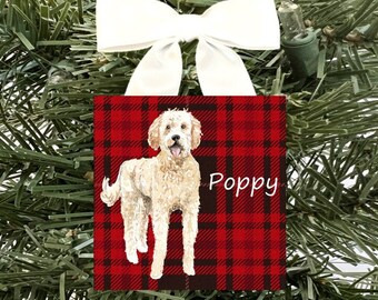 Goldendoodle Ornament, Personalized Goldendoodle Ornament, Personalized Goldendoodle Christmas Ornament, Goldendoodle Personalized Ornament