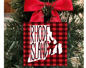 Rhode Island Ornament, Rhode Island State Ornament, Rhode Island Ornament, Rhode Island Christmas Ornament
