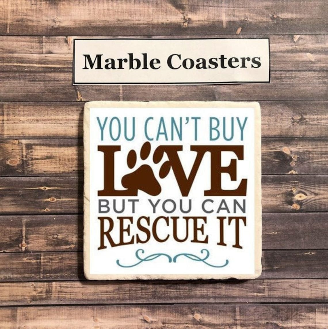 Dog Rescue Coasters Dog Rescue Gift Dog Adoption Gift Dog Etsy