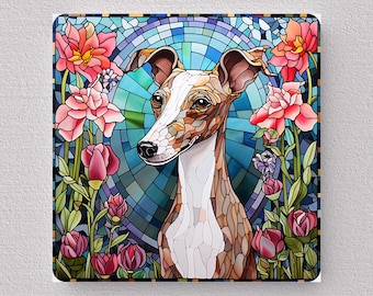 Italian Greyhound Wall Art, Italian Greyhound Sign, Italian Greyhound Home Decor, Italian Greyhound Art, Faux Stained-Glass Art