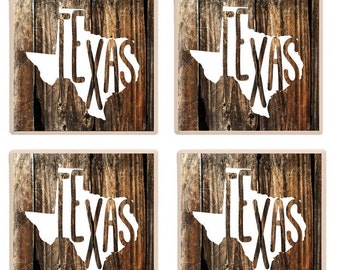 Texas Coasters, Texas Home Coasters, Texas Home Decor, Texas Hostess Gift, Texas Housewarming Gift, Texas Realtor Gift