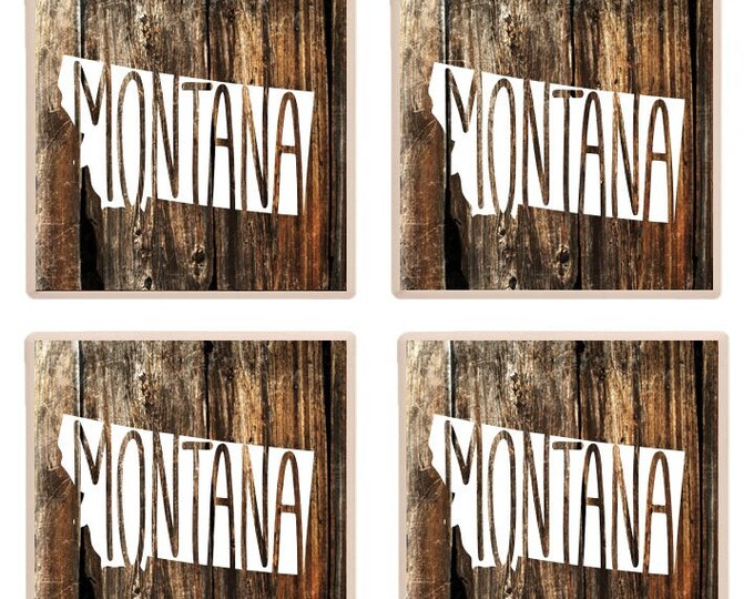 Montana Coasters, Montana Home Coasters, Montana Home Decor, Montana Hostess Gift, Montana Housewarming Gift, Montana Realtor Gift