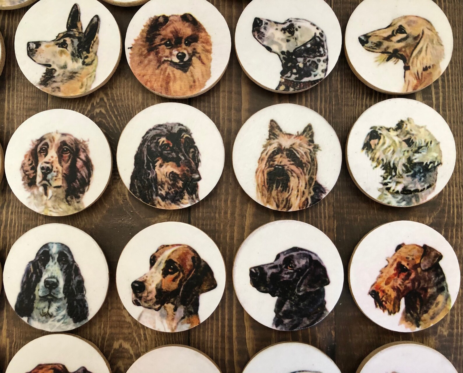 Dog Set of 8 1.5 inch Dog Lover Dog Etsy