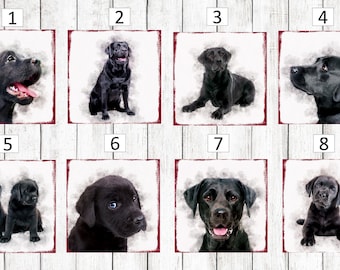 Labrador Retriever Coaster, Lab Coasters, Black Labrador Drink Coasters, Black Labrador Gift (4-8)