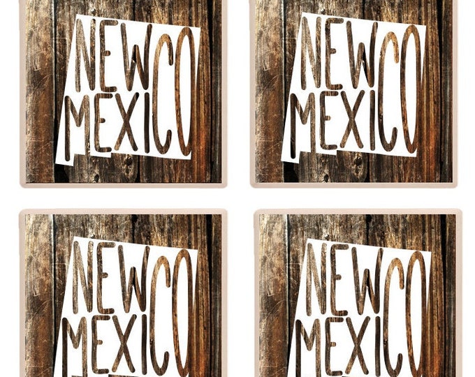 New Mexico Coasters, New Mexico Home Coasters, New Mexico Home Decor, New Mexico Hostess Gift, New Mexico Housewarming Gift