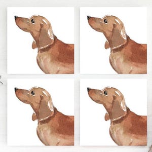 Dachshund Coasters, Dachshund Coaster Set, Dachshund Coaster Gift, Dachshund Drink Coasters