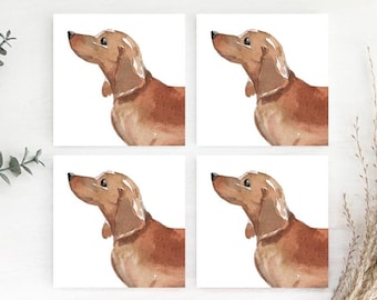 Dachshund Coasters, Dachshund Coaster Set, Dachshund Coaster Gift, Dachshund Drink Coasters