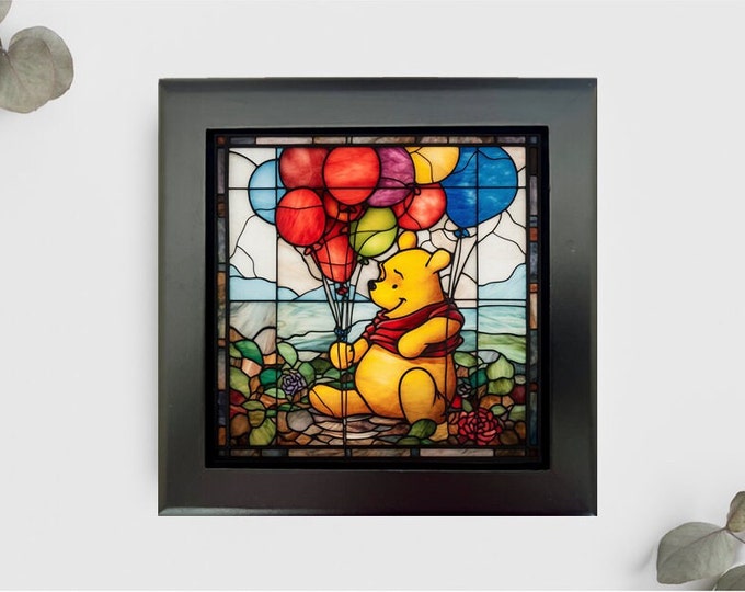 Winnie Pooh Jewelry or Keepsake Box, Winnie Pooh Memory Box, Winnie Pooh Decorative Box, Winnie Pooh Gift, Winnie Pooh Nursery Decor