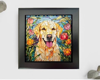 Yellow Lab Jewelry or Keepsake Box, Yellow Lab Memory Box, Yellow Labrador Decorative Box, Pet Loss Gift, Yellow Lab Gift