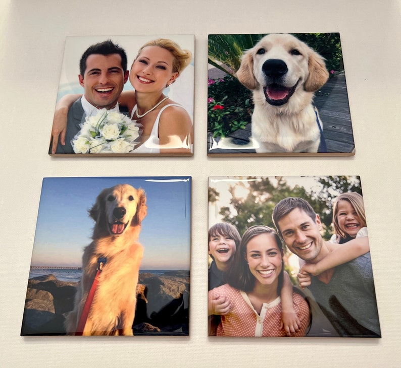 Personalized Coasters, Customized Coasters, Custom Coasters, Coasters Personalized, Photo Coasters, Coasters image 1