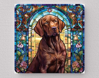 Chocolate Lab Wall Art, Chocolate Lab Sign, Chocolate Lab Home Decor, Chocolate Lab Gift, Chocolate Lab Art, Faux Stained-Glass Art