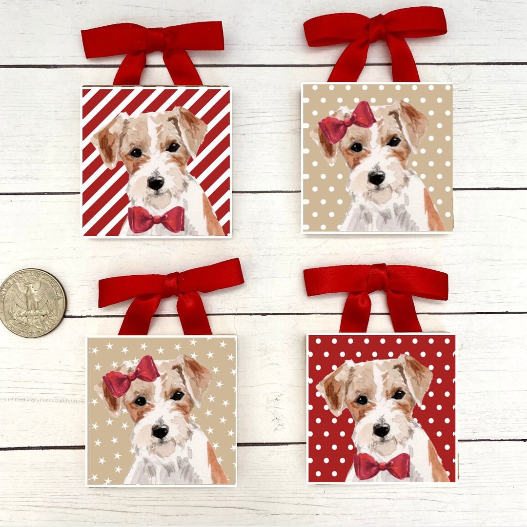 4 Mini Jack Russell Ornaments 2 Jack Russell Ornaments Etsy