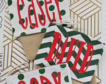 Christmas Stockings Personalized, Christmas Stockings With Names, Burlap Stockings, Christmas Stocking For The Family, Christmas Decorations