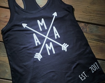 Mama arrow shirt/Mama/mothers gift/mom tank/trendy mama/momma/tank tops/mom/momlife/mother/shirts/gifts for mom/mama est./momma love