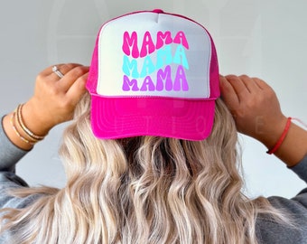 Mama trucker hat/Momma trucker hat/Foam trucker hat/hat for moms/Mom trucker hat/puff trucker hat/Mothers Day gift