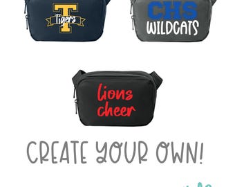 Custom School logo crossbody bag, Team crossbody purse, Personalized sling bag, Customized belt bag, School mascot bag, Back to School bag