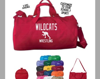 Sports Duffel Bag, Mascot Duffel Bag, Gym Bag, Customized Duffel Bag, Back to School Bag, Team Duffel Bag, Team Gift idea, Overnight Duffel