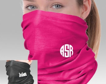 Face Covering, Face Gaiter, Gaiter mask, Face Mask, Monogram Face mask, Customized face gaiter,Neck Gaiter,Corporate Employee logo gaiter