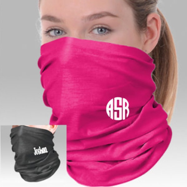 Face Covering, Face Gaiter, Gaiter mask, Face Mask, Monogram Face mask, Customized face gaiter,Neck Gaiter,Corporate Employee logo gaiter