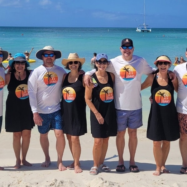 Personalized Swimsuit Coverup: Matching Beach Trip Tank Dress