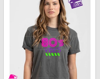 80s Vibes crop top, 80's Baby shirt, I love the 80's, retro style crop top, Everything 80's shirt, 80's tshirt, Neon 80's top