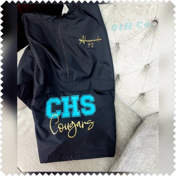 Hooded Wind Breaker/Cheer National gift/School Mascot jacket/Monogram jacket/Waterproof jacket/Custom logo jacket/Packable lightweight/gift