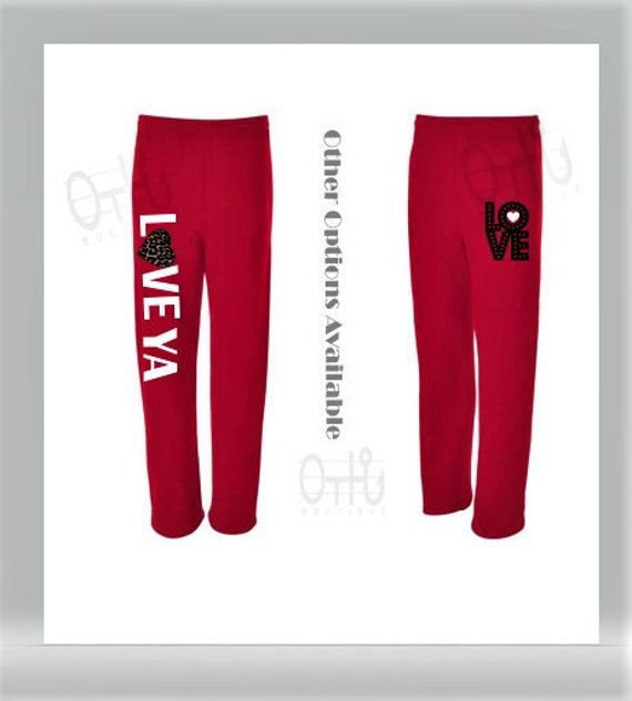 Valentine Sweatpants/BeMine sweats/Valentine cozy pants/Funny Valentine/Love Sweats/Leopard Heart/Valentines Day apparel/Customize your own