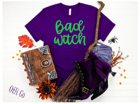 Good Witch tee/Bad Witch tshirt/Halloween tshirt/Happy Halloween shirt/Boo shirt/Witch tshirt/Hocus Pocus/Holiday Witch shirt/Purple tee