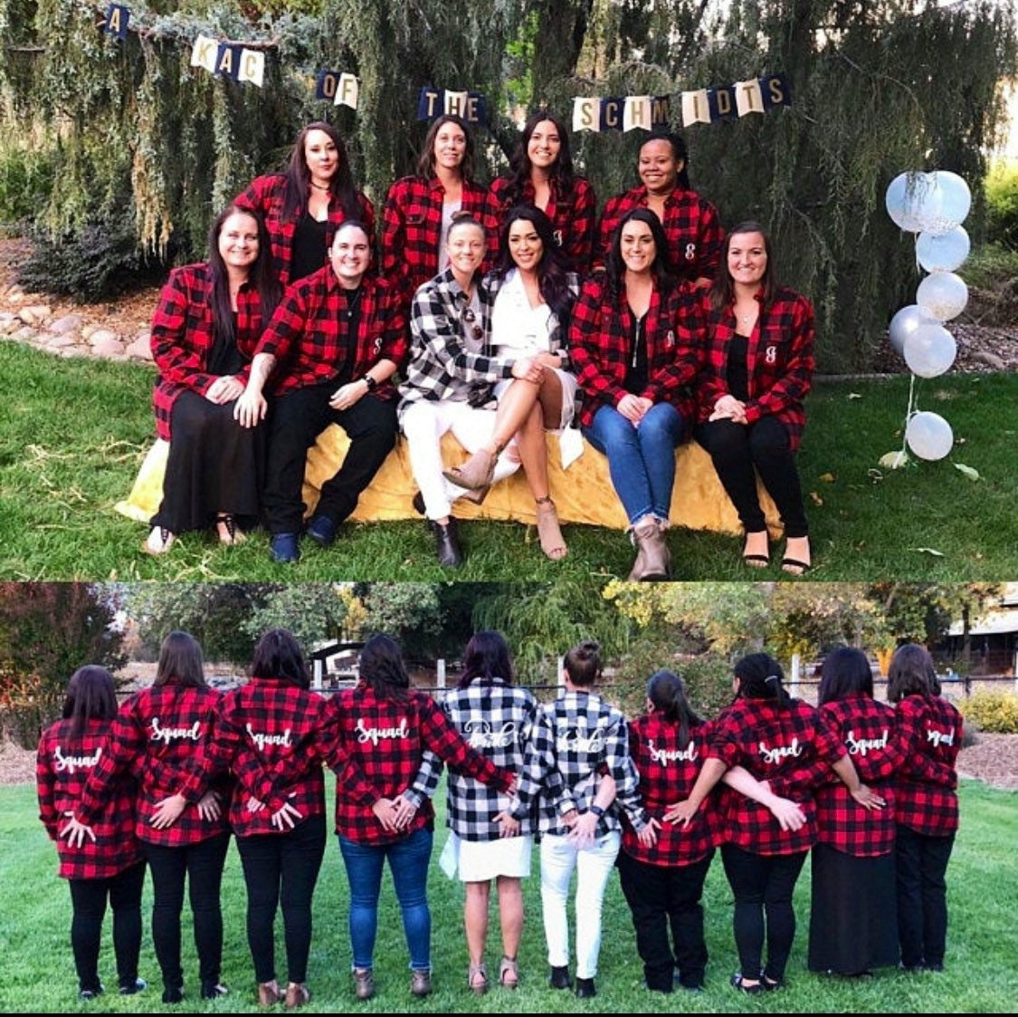 flannel bridal party shirts