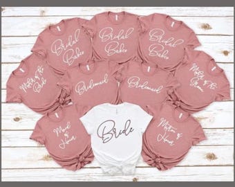 Bachelorette Party Shirts,Bridal Babes,Bridal Party Shirts, Bridesmaid Shirts,Bachelorette Party Group tanks,Hen Party T-Shirts,Bride tee