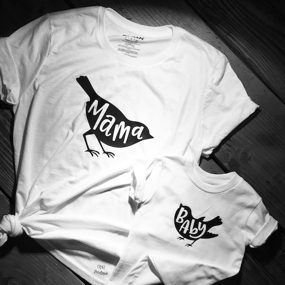 Mama Bird Baby Bird Matching Outfit: Mother Daughter Shirts