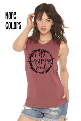 Gypsy Soul Tank Top, Boho Clothes, Hippie shirt, Womens Tank Top, Cool  Workout Tank, Boho Clothing, Muscle Tank Top, Boho Gift Ideas