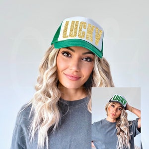 Lucky Glitter Trucker Hat: St. Patrick's Day Irish Hat