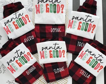 Christmas flannel jogger pajama sets, Buffalo plaid pajamas,Christmas Eve pj sets,Matching family Christmas jogger pjs, Christmas gift idea