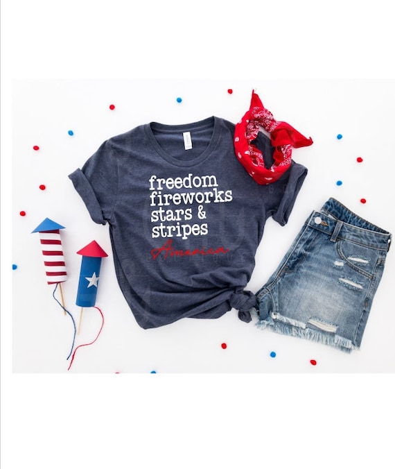 Stars and Stripes Tee, 4th of July shirt, Independence Day shirt, Fireworks shirt, USA t-shirt, Red White and Blue, America shirt