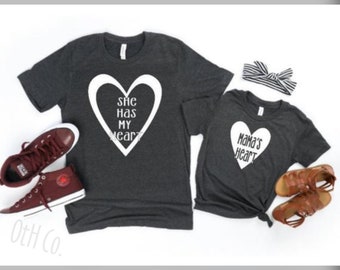 Matching shirt -mom/me shirt set - heart shirt - mommy and me shirts-mama/daughter shirts-Mothers Day gifts for mom/gifts for mom/Mama's Day