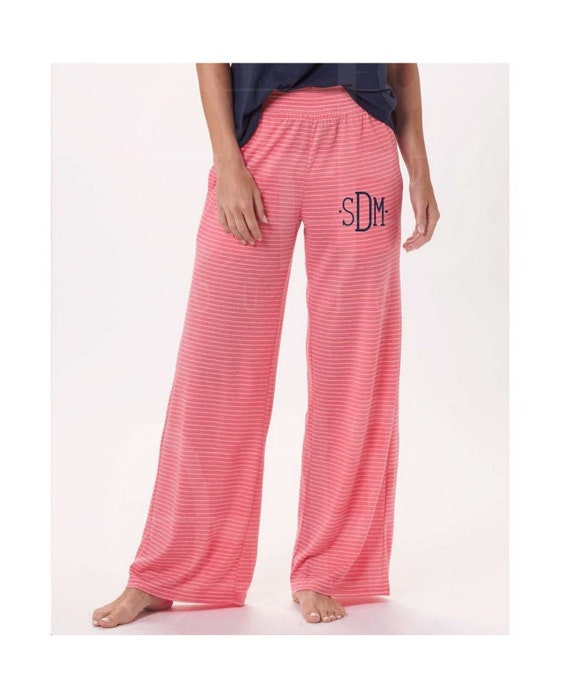 Customized Lounge Pants, Monogrammed Pajama Pants, Bridal Party Gifts, Personalized Bridesmaid gift, Striped pants,Gifts for her,comfy pant