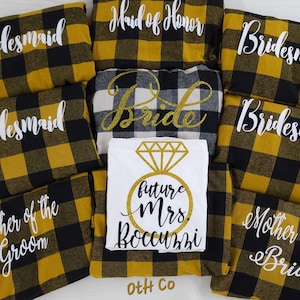 Custom Buffalo Plaid Flannel Shirt: Bridal Party Gift