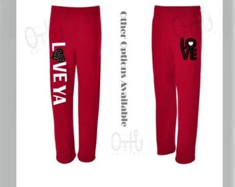 Valentine Sweatpants/BeMine sweats/Valentine cozy pants/Funny Valentine/Love Sweats/Leopard Heart/Valentines Day apparel/Customize your own