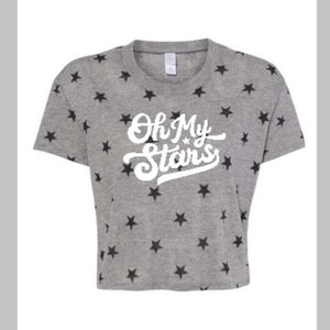 Oh My Stars top/4th July womens shirt/Star crop top/Happy 4th July/Independence Day tee/Stars and Strips shirt/Ladies Star shirt/Crop tee