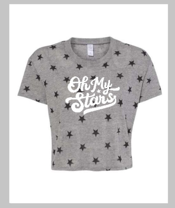 Oh My Stars top/4th July womens shirt/Star crop top/Happy 4th July/Independence Day tee/Stars and Strips shirt/Ladies Star shirt/Crop tee