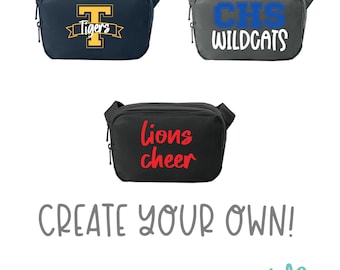 Custom School logo crossbody bag, Team crossbody purse, Personalized sling bag, Customized belt bag, School mascot bag, Back to School bag