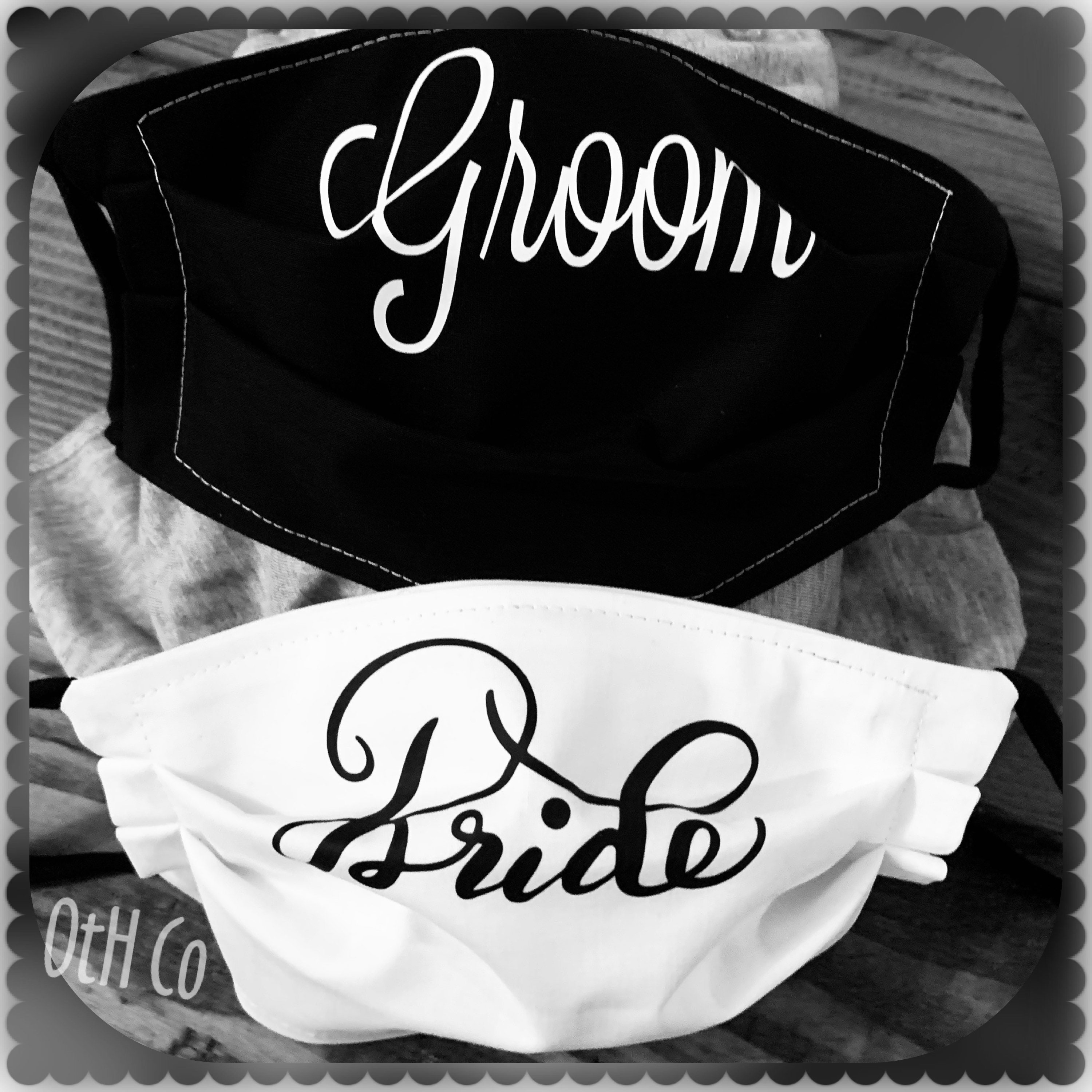 Mr and Mrs face mask/Wedding face mask/wedding party mask/wedding guest mask/washable bride