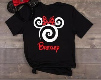 2025-26 Disney Shirts.Disney Family Shirts. Mickey and Minnie Head shirt.Disney Custom name tee.Disney Vaca tshirt. Personalized Disney tee