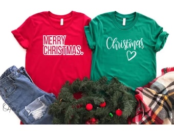 Merry Christmas tshirt/Christmas Love tee/Christmas gift ideas/Green Christmas tee/Red Christmas tee/Holiday tshirt/Christmas time shirt