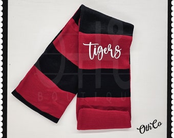 Rugby Team Scarf, Custom Team Shawl, Striped Team Scarf, Christmas gift exchange gift, School team gifts, Winter Scarf, Customized Scarves